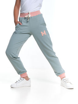 Брюки на резинке из кашкорсе для девочки UD 0855 мята/персик - Mini maxi фото 4