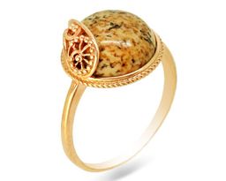 Кольцо из серебра яшма, СПН4173п