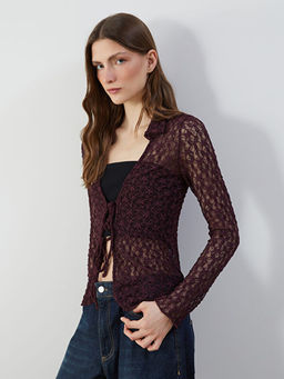 Polo Yaka Dantelli Kad?n H?rka