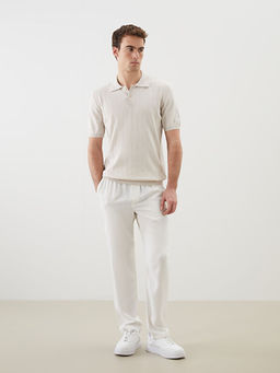 Polo Yaka K?sa Kollu Erkek Triko Kazak