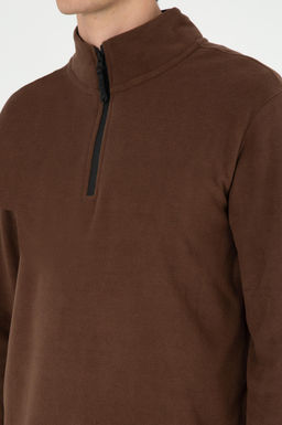 Мужской коричневый базовый свитшот - U.s. polo assn фото 7