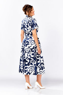 Платье Swallow 844.3 темно-синий в белый принт фото 2