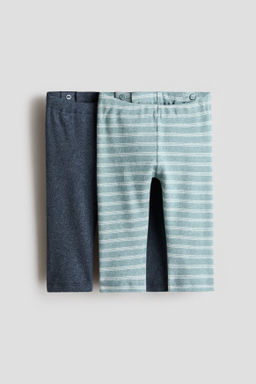 Pack de 2 leggings de algod?n acanalado