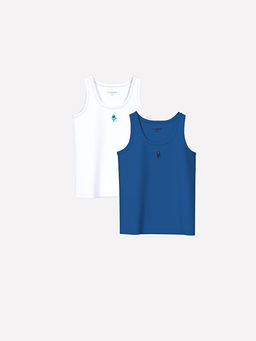 Bisiklet Yaka Erkek ?ocuk Atlet 2li