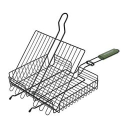 BOYSCOUT Решетка-гриль 57(+5)x30x25x5,5 cм, универсальная с АНТИПРИГАРНЫМ покрытием, веер в ПОДАРОК/ 8  фото 9