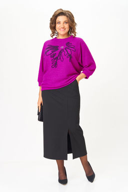 Костюм Michel Chic 1407 пурпурный, черный