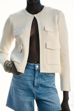 KNIT CARDIGAN WITH POCKETS - Zara фото 4