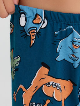 Комплект для мальчиков (футболка, брюки) синий с монстриками - Mark formelle фото 7