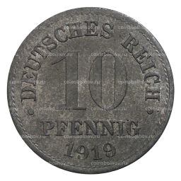 10 пфеннигов 1919 года Германия