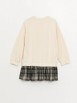 Bisiklet Yaka Bask?l? Uzun Kollu K?z ?ocuk Elbise - Waikiki фото 3