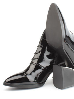 04-Z4229R-2 BLACK Ботильоны демисезонные женские (натуральная кожа, натуральная байка)