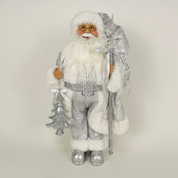 Новогодний декор - Дед Мороз Серебряный 50 см (арт. S1240-18)