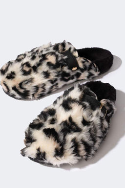 Женские домашние тапочки без шнуровки на плоской подошве - Defacto фото 4