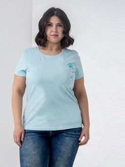 CRB wear/FSMW 60174-43 Футболка женская,голубой/Ex.Cherubino