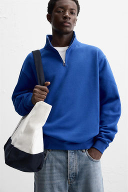 BASIC QUARTER ZIP SWEATSHIRT - Zara фото 39