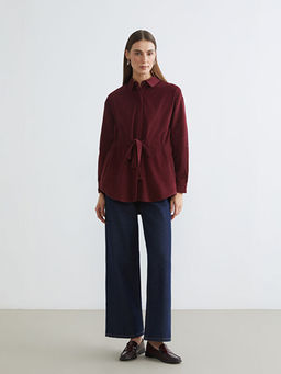 Beli Ku?akl? Kad?n Kadife G?mlek Tunik