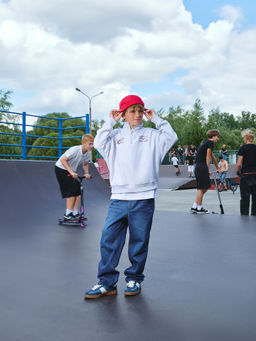 Толстовка для мальчиков Mark Formelle серая с принтом