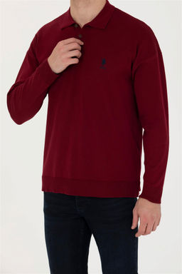 U. S. Polo Assn Мужской бордово-красный базовый свитер - U.s. polo assn фото 12