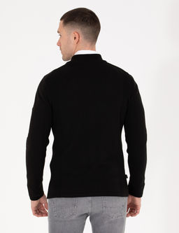 Siyah Slim Fit Fermuarl_ Triko H_rka