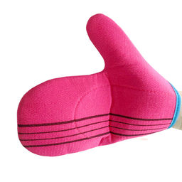 Bath Towel Мочалка-рукавица для душа с пилинг-эффектом, уплотненная, малиновый