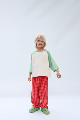 2-14 A?OS/ PANTAL?N BAGGY CUADRO VICHY LIMITED EDITION / Estampado - Zara фото 4