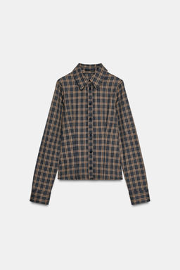 FITTED CHECK SHIRT - Zara фото 2