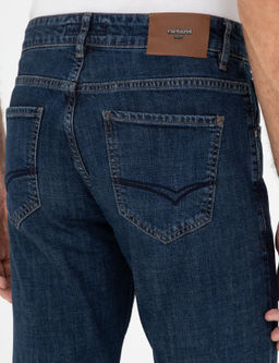 Джинсовые брюки узкого кроя темно-синего цвета - Cacharel фото 6