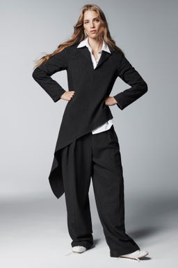 ASYMMETRIC STRIPED TOP ZW COLLECTION