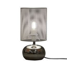 UML-B307 E14 SILVER/WHITE Светильник настольный декоративный под лампу Е14, 40W. Механический выключатель. Серебристый/Белый. ТМ Uniel