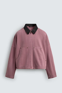 CONTRAST COLLAR JACKET - Zara фото 5