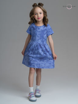 Платье Лето зайцы варенка синий - Sovalina фото 8