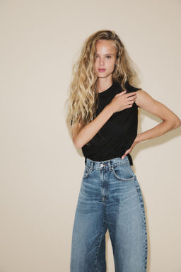 HIGH-WAIST TRF BARREL JEANS - Zara фото 4