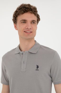 U. S. Polo Assn / Мужская темно-серая базовая футболка - U.s. polo assn фото 9