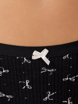 Цена за 2 штуки! Трусы слипы женские черные с бантиками - Mark formelle фото 5