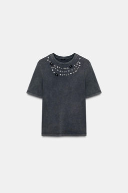 WASHED JEWEL T-SHIRT - Zara фото 6