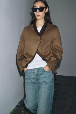 OVERSIZE WOOL BLEND BLAZER ZW COLLECTION - Zara фото 3