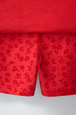 FALDA BERMUDA FLORES / Rojo - Zara фото 4