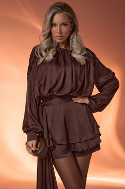 Платье Муза (шоколадный) - Эльза фото 9