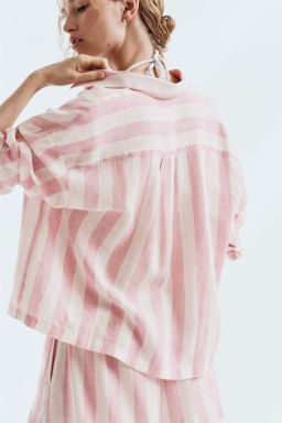 Camisa en mezcla de lino - H&m фото 6