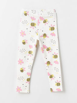 Beli Lastikli Bask?l? K?z ?ocuk Tayt