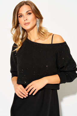 Джемпер LAIKONY 504-1 черный  фото 3