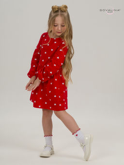 Платье Моана белые сердца на красном - Sovalina фото 22