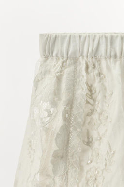 LIMITED EDITION EMBROIDERED LACE SHORTS - Zara фото 5