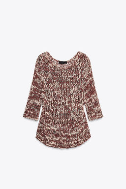 COMBINED KNIT PEPLUM SWEATER - Zara фото 3