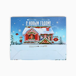 Пакет подарочный новогодний ламинированный «С Новым годом», L 31×40×11.5 см