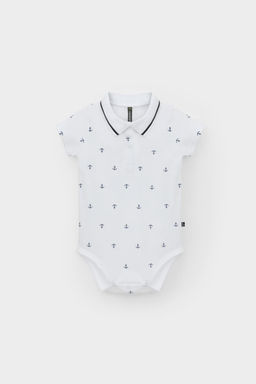 КР 6548/белый,морские якоря к568 полукомбинезон (боди) д/мал яс - Crockid фото 2