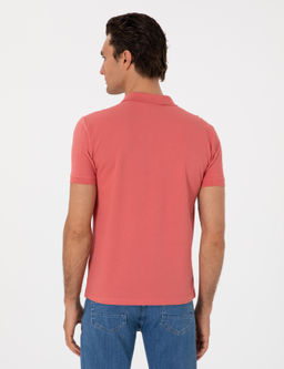 Mercan Slim Fit %100 Pamuk Polo Yaka Basic T-shirt - Cacharel фото 5