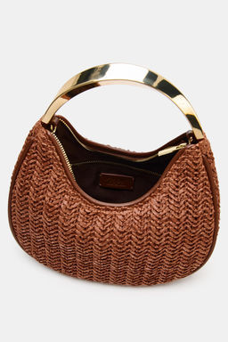 BOLSO DETALLE ASA MET?LICA / Marr?n - Zara фото 5