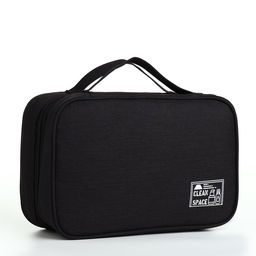 Косметичка-несессер дорожная на молнии, с крючком, с ручкой, чёрная - Simaland фото 5