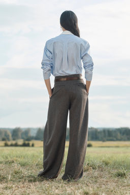 LIMITED EDITION VOLUME TROUSERS WITH PLEATS AND WOOL - Zara фото 2